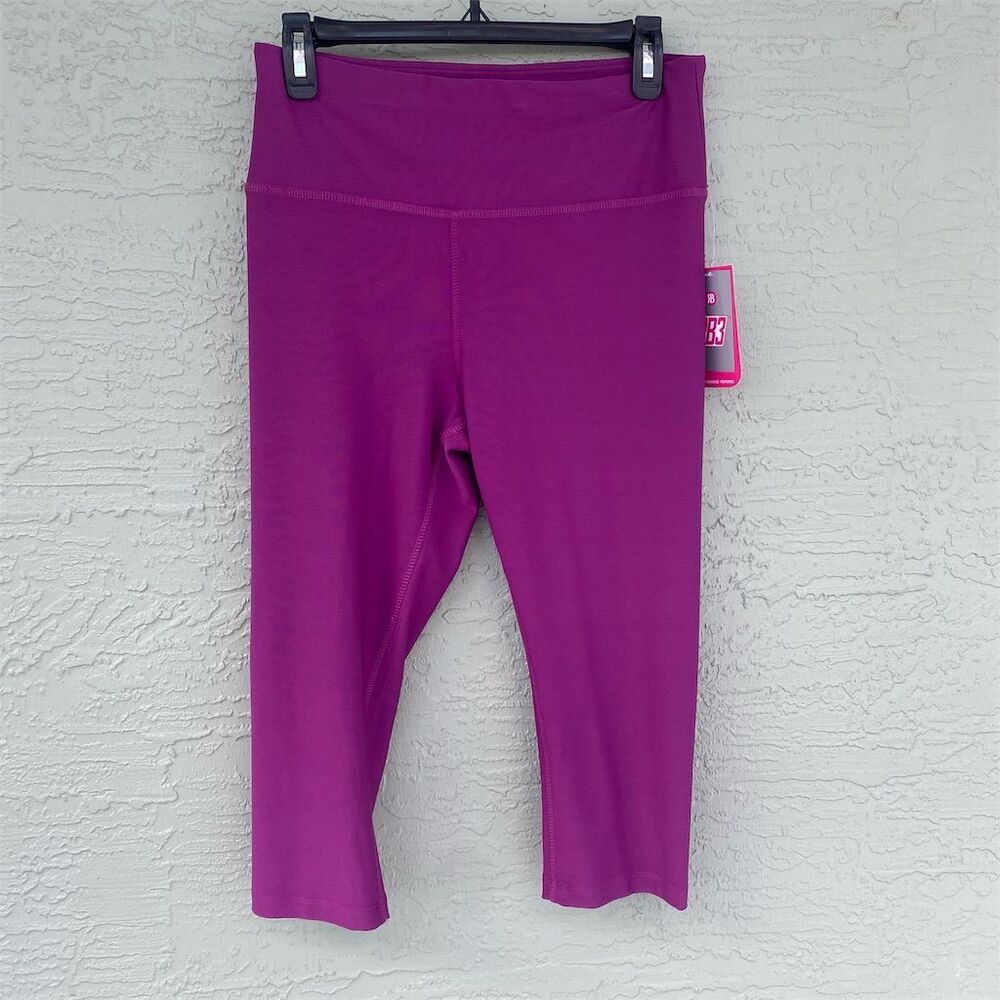 RB3 Women's Purple Capri Leggings Size M High Rise Activewear